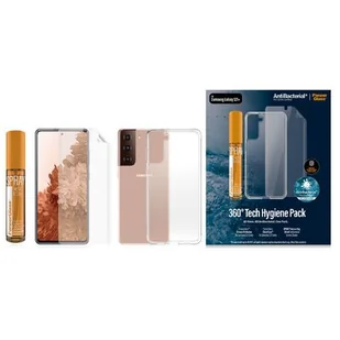PanzerGlass Folia ochronna do Samsung Galaxy S21 Ultra Plus + spray i etui - Etui i futerały do telefonów - miniaturka - grafika 1