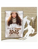Ramki na zdjęcia - Ramka na zdjęcie 10X15 świąteczna Narciarz Choinki - miniaturka - grafika 1
