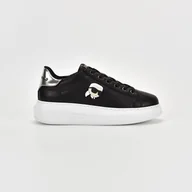 Sneakersy damskie - Damskie Sneakersy KARL LAGERFELD KAPRI KARL NFT LO LACE KL62530N-000 – Czarny - miniaturka - grafika 1