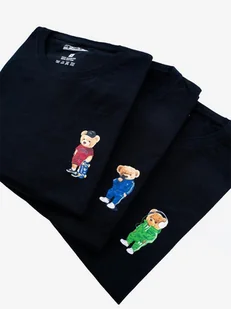 T-SHIRT ZESTAW 3 SZTUKI KOSZULKI MĘSKIE MyStars Bear MIŚ MODNE Czarne L - Koszulki męskie T-SHIRT ZESTAW 3 SZTUKI KOSZULKI MĘSKIE MyStars Bear MIŚ MODNE Czarne L - Koszulki męskie - miniaturka - grafika 1