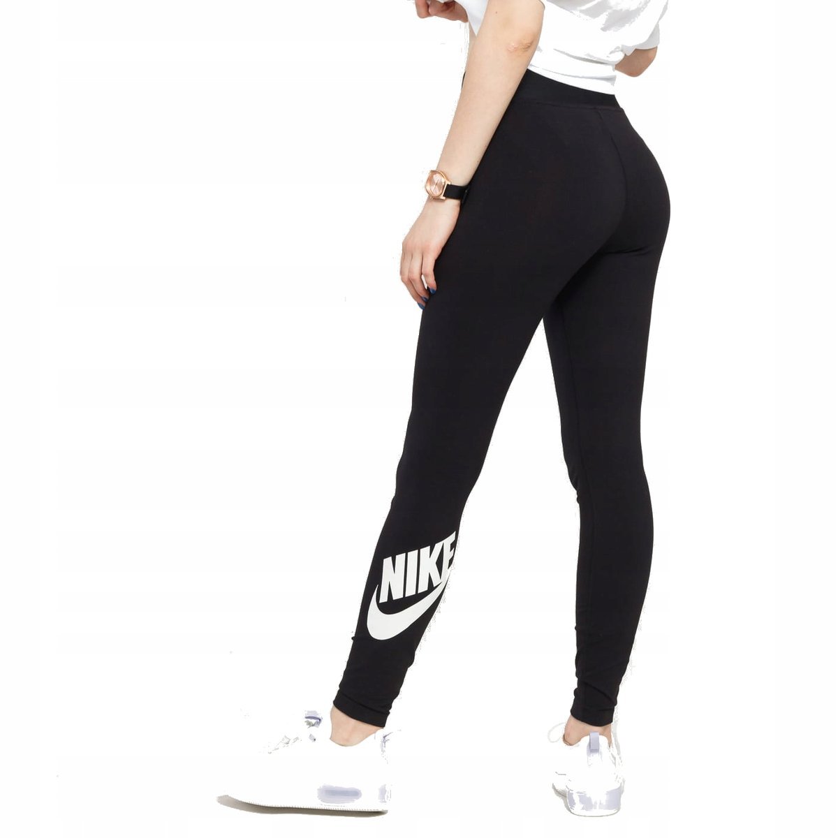 Legginsy damskie Nike bawełna czarne r. XS