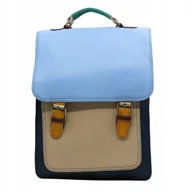 Torebki damskie - Plecak skórzany damski torebka 2w1 elegancki pojemny mieści A4 OLIVKA - miniaturka - grafika 1