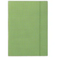 Teczki i skoroszyty - Donau . Teczka z gumką, karton, A4, 400gsm, 3-skrzydłowa - zielona w kratę - miniaturka - grafika 1