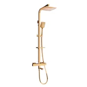 Zestawy prysznicowe - Mexen CQ62 zestaw wannowo-prysznicowy z deszczownicą i baterią termostatyczną, różowe złoto - 779106295-60 - miniaturka - grafika 1