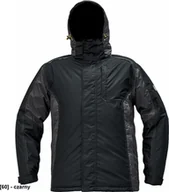 Odzież robocza - CERVA DAYBORO parka - męska kurtka zimowa, odpinany kaptur, polar kołnierz i w kapturze, odblaskowe elementy, 100% poliester - czarny 4XL - miniaturka - grafika 1