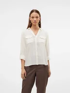 Bluzki damskie - Vero Moda Bluzka w kolorze złoto-białym - miniaturka - grafika 1
