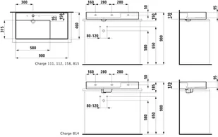 Laufen Kartell Umywalka wisząca lub nablatowa 90x46 cm lewa z 3 otworami na baterię biała z powłoką LCC H8183384001581 - Umywalki - miniaturka - grafika 2