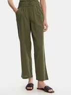 Spodnie damskie - Vero Moda Spodnie materiałowe Caia 10333796 Zielony Wide Leg - miniaturka - grafika 1