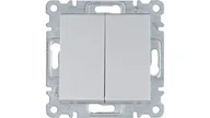 Wyłączniki światła i elektryczne - Hager lumina Łącznik seryjny/świecznikowy, srebrny WL0042 - miniaturka - grafika 1