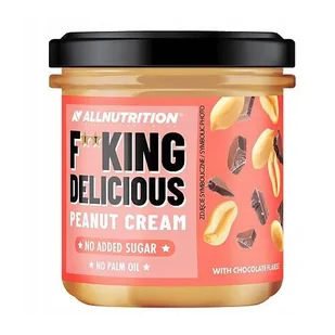 Alluntrition Fitking Delicious Peanut Cream Masło orzechowe z kawałkami czekolady, 350 g -> Wysyłka od 3,99 - odbiór w Żabce - Słodkie kremy i masła - miniaturka - grafika 1