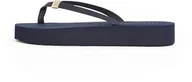 Klapki i japonki damskie - TOMMY HILFIGER Damskie japonki ELEVATED CHIC BEACH SANDAL, NIEBIESKIE (Space Blue), 4 UK, Niebieski kosmiczny niebieski, 37 EU - miniaturka - grafika 1