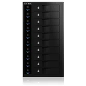 Serwery plików NAS i macierze dyskowe - Icy Box ICY BOX IB-3810u3 zewnętrzna obudowa (Single) zapewnia możliwość podłączenia dyski twarde 10 X 3,5 cala SATA (pojedynczo), USB 3.0 (UASP), SATA III, Smart-wentylatora, a Easyswap IB-3810u3 - miniaturka - grafika 1