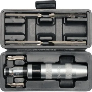 YATO wkrętak udarowy +6 bitów 35,75mm metalowa rączka CrV YT-2802 - Śrubokręty - miniaturka - grafika 1