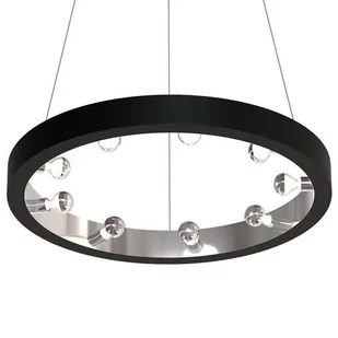 Milagro by Zień Wisząca LAMPA industrialna CASSIOPEIA 5031 by Zień okrągła OPRAWA metalowy ZWIS pierścień ring czarny chrom - Lampy sufitowe - miniaturka - grafika 1