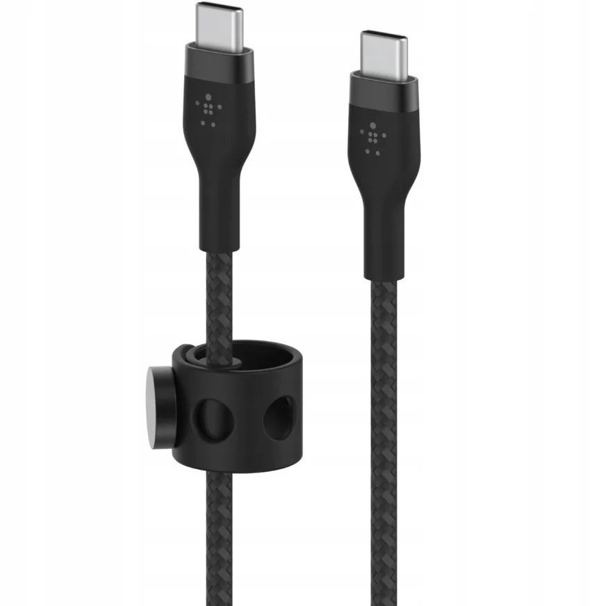 Belkin USB-C USB-C 2.0 Braided Silicone 3m Black