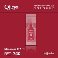 Pozostałe akcesoria kosmetyczne - Jednorazowy pigment do makijażu permanentnego ust Bioevolution Red 740 Qline Pro 0,7ml monodose - miniaturka - grafika 1
