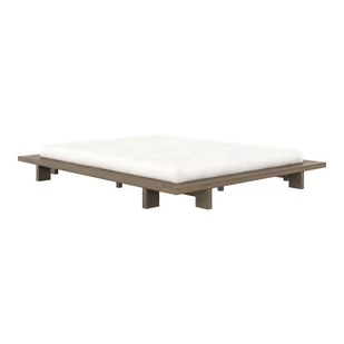 Brązowe łóżko dwuosobowe z litego drewna sosnowego ze stelażem 160x200 cm Japan – Karup Design - Stelaże pod materac - miniaturka - grafika 1