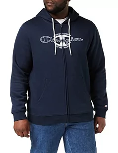 Champion Męska bluza z kapturem Graphic Shop Authentic Full Zip, niebieski morski, L - Bluzy męskie - miniaturka - grafika 1