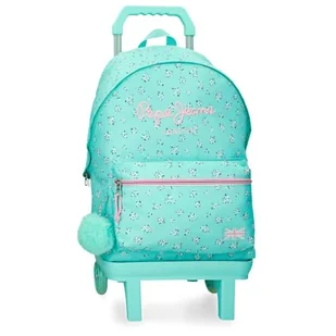 Pepe Jeans Nora 13,3" plecak na laptopa z wózkiem niebieski 31x44x17,5 cm poliester by Joumma Bags - Torby na laptopy - miniaturka - grafika 1