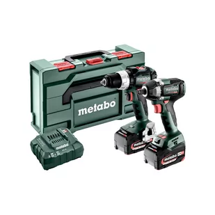 METABO ZESTAW COMBO SET 2.9.3 18V: BS 18 LT BL + SSW 300 LT BL + ŁADOWARKA + 2 AKUMULATORY 5.2AH + METABOX 145L  - Zestawy elektronarzędzi - miniaturka - grafika 1