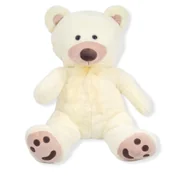 Maskotki i pluszaki - Miś pluszowy duży misiek na prezent 70 cm Biały ecru mleczny - miniaturka - grafika 1