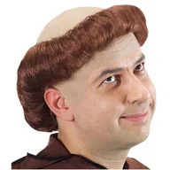 Dodatki do strojów karnawałowych - Peruka, Mnich - Brat Albert, brązowa - miniaturka - grafika 1