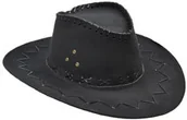 Dodatki do strojów karnawałowych - Arpex, Kapelusz Kowboja Welurowy Czarny - miniaturka - grafika 1