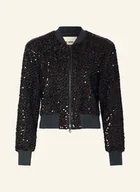 Kurtki damskie - Mos Mosh Bluzon Mmcate Lala Z Cekinami grau - miniaturka - grafika 1