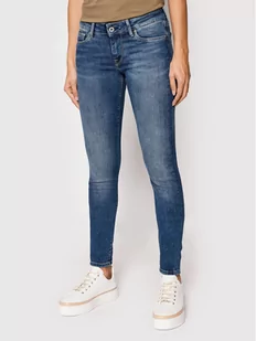 Pepe Jeans Jeansy Soho PL204174 Niebieski Skinny Fit 8445512052994 - Spodnie damskie - miniaturka - grafika 1