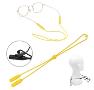 Akcesoria do okularów - Silikonowy sznureczek gumka do okularów z regulacją - ŻÓŁTY - miniaturka - grafika 1