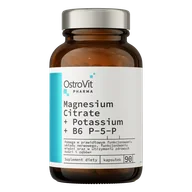 Witaminy i minerały - OstroVit Magnesium Citrate + Postassium + B6 P-5-P, 90 kapsułek - miniaturka - grafika 1