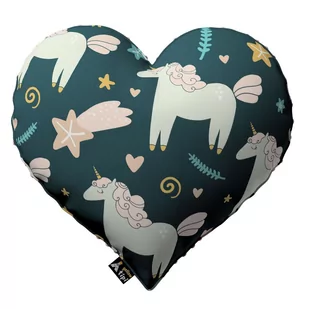 Poduszka Heart of Love z minky, niebieski, 45x15x45cm, Magic Collection - Poduszki dekoracyjne - miniaturka - grafika 1