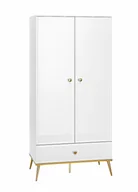 Szafy - Szafa dwudrzwiowa AIKE – szerokość 92 cm, biała - miniaturka - grafika 1