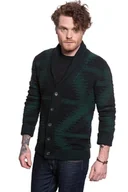 Swetry męskie - Męski sweter Wrangler CHUNKY CARDI KNIT M - miniaturka - grafika 1