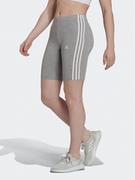 Spodenki damskie - adidas Szorty sportowe Essentials 3-Stripes Bike Shorts HF5956 Szary - miniaturka - grafika 1