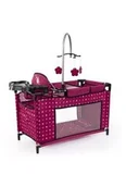 Lalki dla dziewczynek - Łóżeczko dla lalki rózowe z akcesoriami - miniaturka - grafika 1