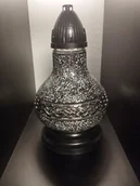 Lampiony i znicze - Znicz Lampion Witraż Karafka Srebrna - miniaturka - grafika 1