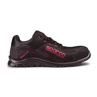 Buty sportowe męskie - Sparco sparco Teamwork unisex półbuty Verde Practice bezpieczeństwa S1P i NERO Practice S1P, do pracy i czasu wolnego, 44, czarny S0751744NRNR - grafika 1