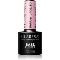 Lakiery hybrydowe - Claresa baza do hybryd Rubber Base 20 5ml - miniaturka - grafika 1