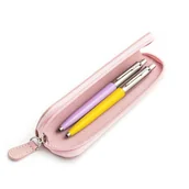 Zestawy piśmiennicze - Zestaw prezentowy długopis Parker Jotter Originals Liliowy i Żółty z różowym etui - miniaturka - grafika 1