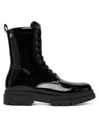 Buty dla dziewczynek - Tommy Hilfiger Trapery Lace-Up Bootie T4A5-34025-0775 D Czarny - miniaturka - grafika 1