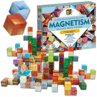 Klocki - KLOCKI MAGNETYCZNE KOSTKI 3D KONSTRUKCYJNE SZEŚCIANY Bloczki Zestaw XXL ŚWIAT 162el Magnetic Blocks - miniaturka - grafika 1