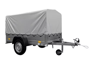 UNITRAILER Przyczepka samochodowa lekka 200 x 106 z plandeką i stelażem DMC 750 KG Garden Trailer 200 UT004178 - Przyczepy - miniaturka - grafika 1