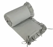 Ochraniacze do łóżeczka - Ochraniacz do łóżeczka z falbanką SZARY - miniaturka - grafika 1