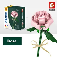 Klocki - Klocki Kwiat Rose Flower kwiatek kreatywny zestaw - miniaturka - grafika 1