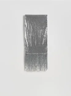 Reserved - Cekinowa spódnica z frędzlami - srebrny - Spódnice - miniaturka - grafika 1