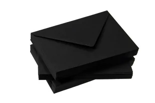 Koperty  czarne 100 g/m2  C6 10 szt  nr 7 - Kartki okolicznościowe i zaproszenia - miniaturka - grafika 1