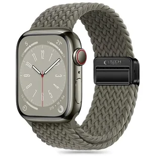 Pasek do APPLE WATCH 4 / 5 / 6 / 7 / 8 / 9 / SE / ULTRA 1 / 2 (42 / 44 / 45 / 49 MM) Tech-Protect Nylonmag Olive szare - Akcesoria do smartwatchy - miniaturka - grafika 1
