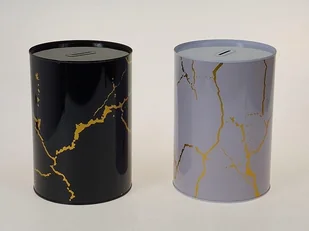 Skarbonka metalowa Marmur Mix - Skarbonki - miniaturka - grafika 1