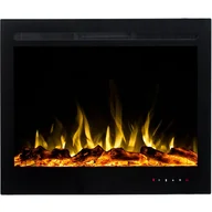 Kominki elektryczne - Kominek elektryczny AFLAMO Majestic 39 - ogień premium - na ścianę i do zabudowy - 77x63x14 cm - dekoracyjny kominek LED z grzaniem 750/1500 W - miniaturka - grafika 1
